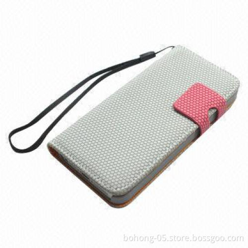 Case for iPhone 5, Made of PU/PC, Flip Type Holster
